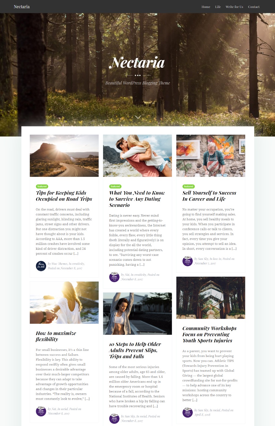 Nectaria WP Theme